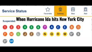 Hurricane Ida made every subway line from NYC be suspended