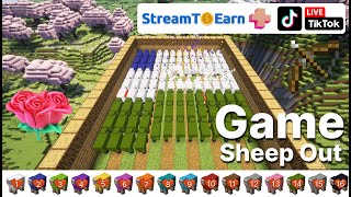 Minecraft interactive game for TikTok Live. "Sheep Out" - colored sheep, TNT Arrows, Bow, Hunt