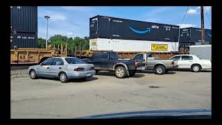 NORTHBOUND BNSF STACK DEPARTING THAYER, MISSOURI ON 5/30/23!