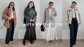 8 autumn outfits ⎜Minimal, comfy & modest