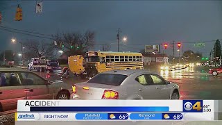 School bus involved in crash on Indy’s south side