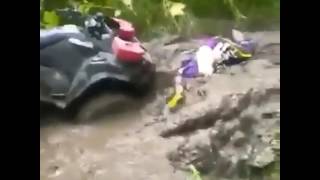 Riding a rally motorcycle