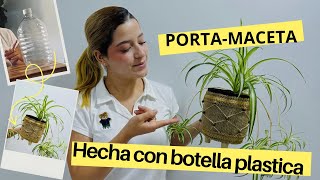 Curiosidad: ¡Mira cómo convertir una botella en portamaceta!