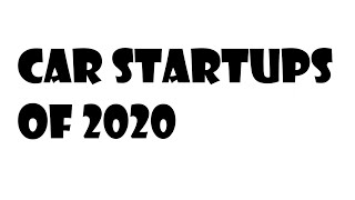 Car startups of 2020