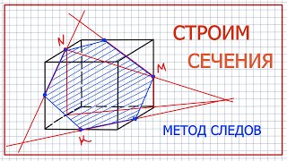 Сечения многогранников. Метод следов.