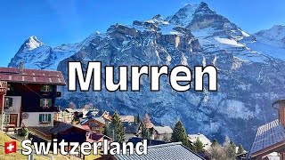 WALKING SWITZERLAND - Most beautiful Village Murren over the Lauterbrunnen mountain valley