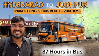 HYDERABAD to JODHPUR BUS JOURNEY in BR Travels AC Sleeper Bus