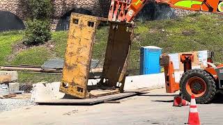 CAT 335FL Trench box removal / manhole riser installs, 9/19/2023