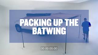 59 Batwing set up & pack up timed