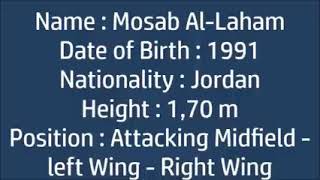 Football Player   ○Moasb Al-Laham ● Goals , Skills , Assist مصعب اللحام اهداف ، مهارات,  2017-2018