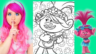 ASMR Coloring Trolls Poppy | Calming ASMR Coloring for Relaxation & Stress-Relief