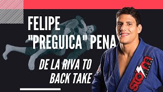 Felipe "Preguica" Pena, De La Riva To Back Take: Jiu-Jitsu Magazine, Issue #29.