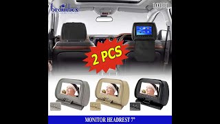 10101 Headrest Monitor 7 Inch USB MP5 Player TV Sandaran Kepala Mobil