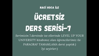 ÜCRETSİZ DERS SERİSİ -7