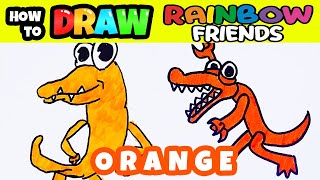 Easy Draw With Kids: Rainbow Friends Orange | Step by Step