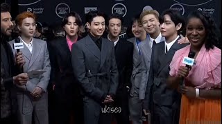 BTS FULL INTERVIEW Red Carpet at American Music Awards 2021