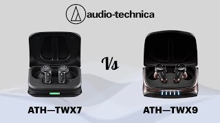 Audio Technica TWX7 vs TWX9 Bluetooth Wireless Earbuds Headphone Compare | Specifications | Features