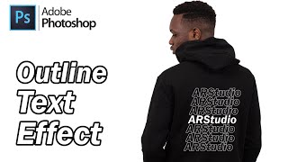 Outline Text Effect | Photoshop Tutorial | ARStudio | 2022