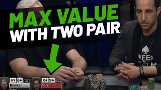 Thin Value with Two Pair in High Stakes Hand