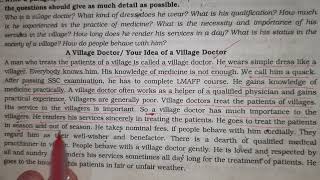 A village doctor paragraph #paragraph #villagedoctor #english