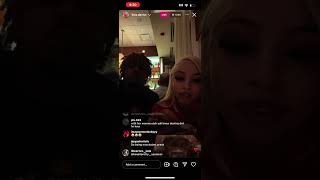 Lena & Damaury Live 😳| looking waitress up and down because of Damaury 🤣.