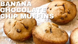 Banana Chocolate Chip Muffins #shorts