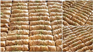 Baklava with almond crunchy and tasty بقلاوة شهيه و مقرمشه حتى آخر حبه