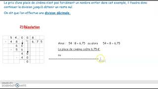 6N2 - 5 :   Division décimale