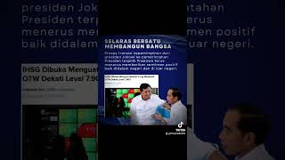 Proses transisi kepemimpinan Presiden Jokowi ke Presiden Prabowo terus memberikan sentimen positif.