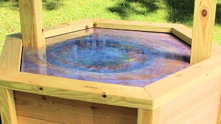 Epoxy Table Topper for Wishing Well