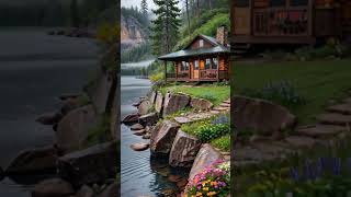 Dream House on the Cliff: Waterfall and Flower Garden.