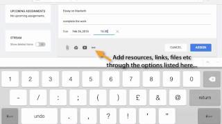 How to set an assignment in Google Classroom