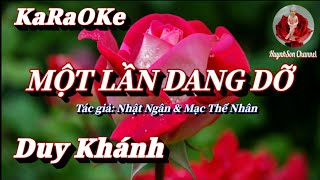 Karaoke Một Lần Dang Dỡ _ Duy Khánh