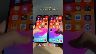 РАЗНИЦА МЕЖДУ ЭКРАНАМИ 60 И 120 ГЦ НА iPHONE