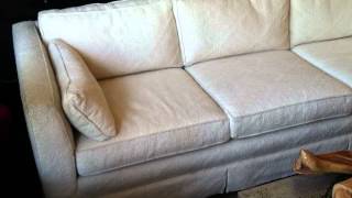 SOLD | 1970s White Tuxedo Style Sofa