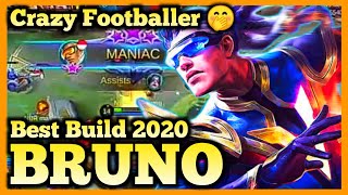 BRUNO MOBILE LEGENDS, BRUNO BEST BUILD, BRUNO HYPER CARRY GAMEPLAY, BRUNO MANIAC, 2020, MLBB