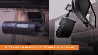 Front and Rear Dashcam Setup in my Mahindra TUV300 (Viofo A119 and 70mai)