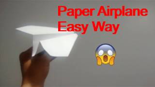 How to make Paper Airplane that Fly Far and Straight - Best Paper Airplane Tutorial Easy