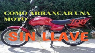 "Como arrancar una moto sin llave..!!"