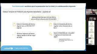 Seminario 4_g2: Estatuto de Protección para Migrantes Venezolanos, con enfoque de NNA.