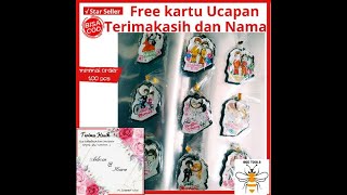 SOUVENIR PERNIKAHAN TERBARU gantungan kunci merried wedding kemasan plastik