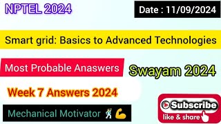 Smart grid: Basics to Advanced Technologies WEEK 7