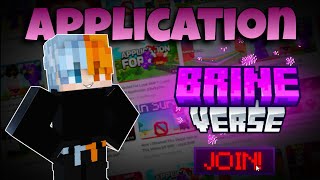 Best 🔥 Application For BrineVerse SMP. @REHANsGAMINGyt @MaxoBrine_🔥