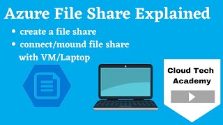 Azure Storage File Share|How to create a file share| How to connect/mound file share with VM/Laptop