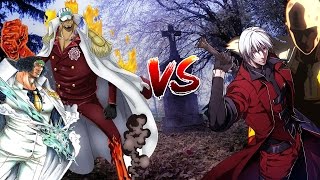 Akainu and Aokiji vs Saitama and Dante Mugen Epic battle