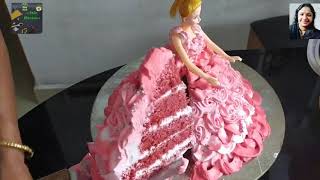 Barbie doll cake.. with red velvet base