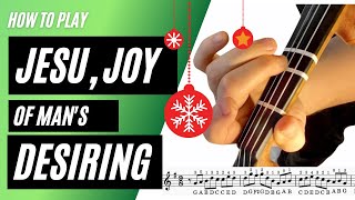 How to play JESU, JOY OF MAN'S DESIRING on VIOLIN // A play along TUTORIAL