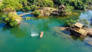 Full video: Build Million Dollar Eco-resort On The River With Bamboo Houses And Giant Swimming Pools