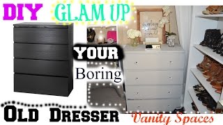 DIY Glam Up Your Boring Old Dresser - Ikea Hacks