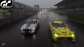 GRAN TURISMO 7 | PSVR2 | Mustang GT4 | Multiclass race in torrential rain at Nürburgring GP |